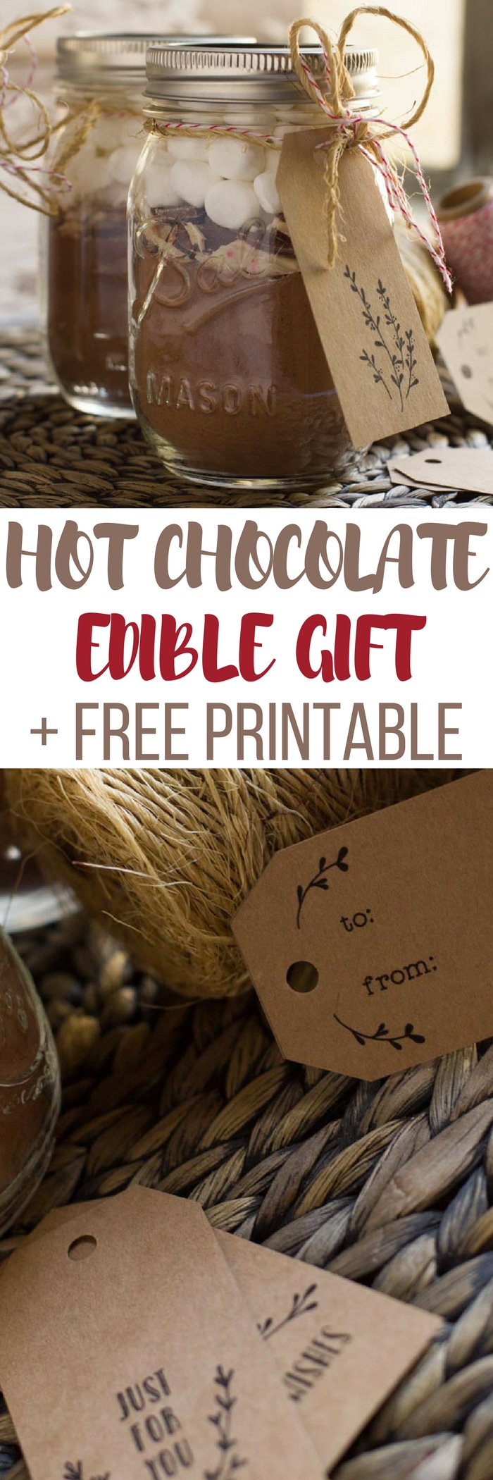 Hot Chocolate Gifts + Free Gift Tag Printable Away From the Box
