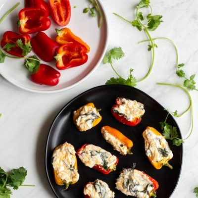 Spinach and Cheese Stuffed Peppers