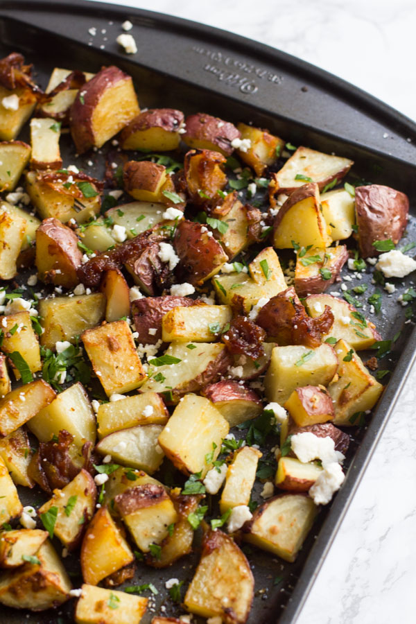 Mediterranean Roasted Potatoes | Sheet Pan Potatoes | Roasted Potatoes | Potato | Sheet Pan Mediterranean | Vegetarian | Side Dishes | Easy Side Dishes