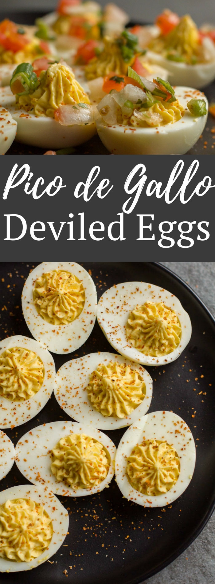 Try this fun Southwestern take on classic deviled eggs. With tastes of pico de gallo and lime, these pico de gallo deviled eggs are sure to be a hit!
