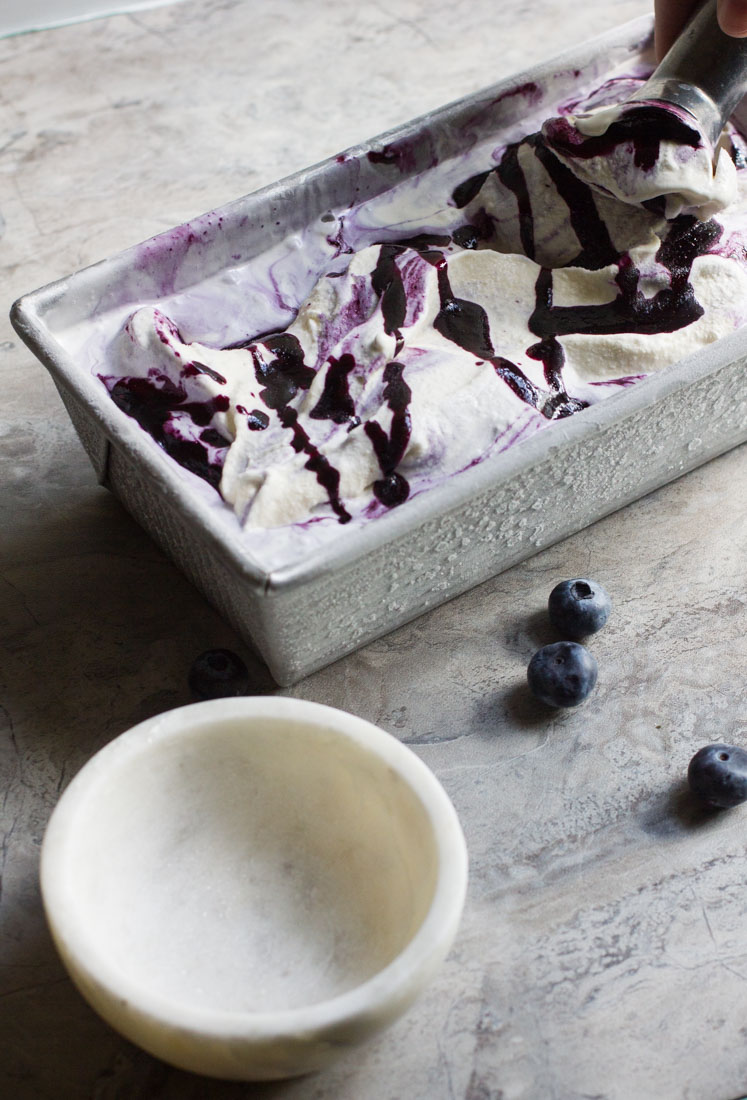 Honey Blueberry Lavender Ice Cream