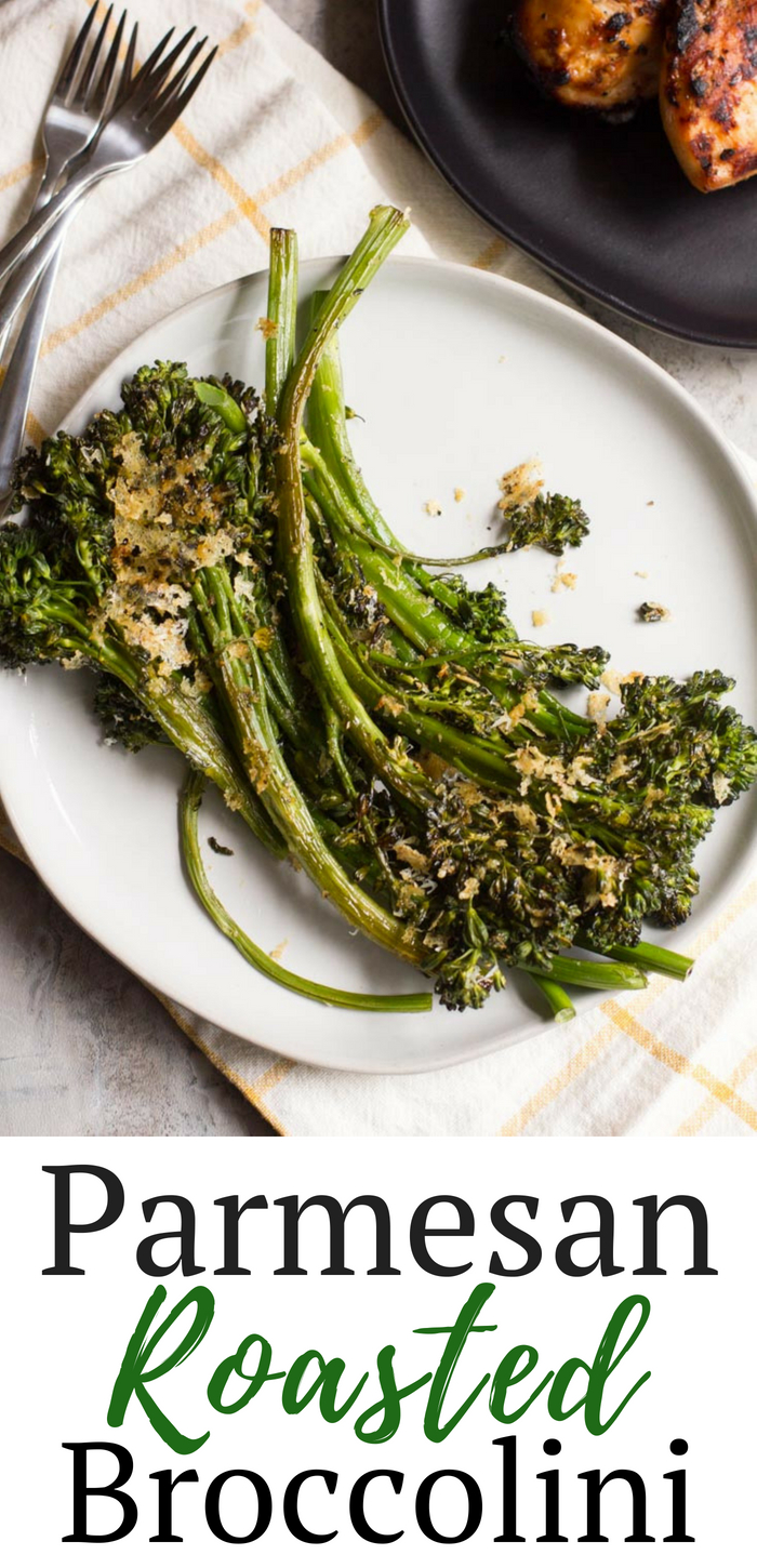 Sheet Pan Parmesan Roasted Broccolini is a fast, easy and flavorful side dish. They're a delicious way to introduce more greens to your life.