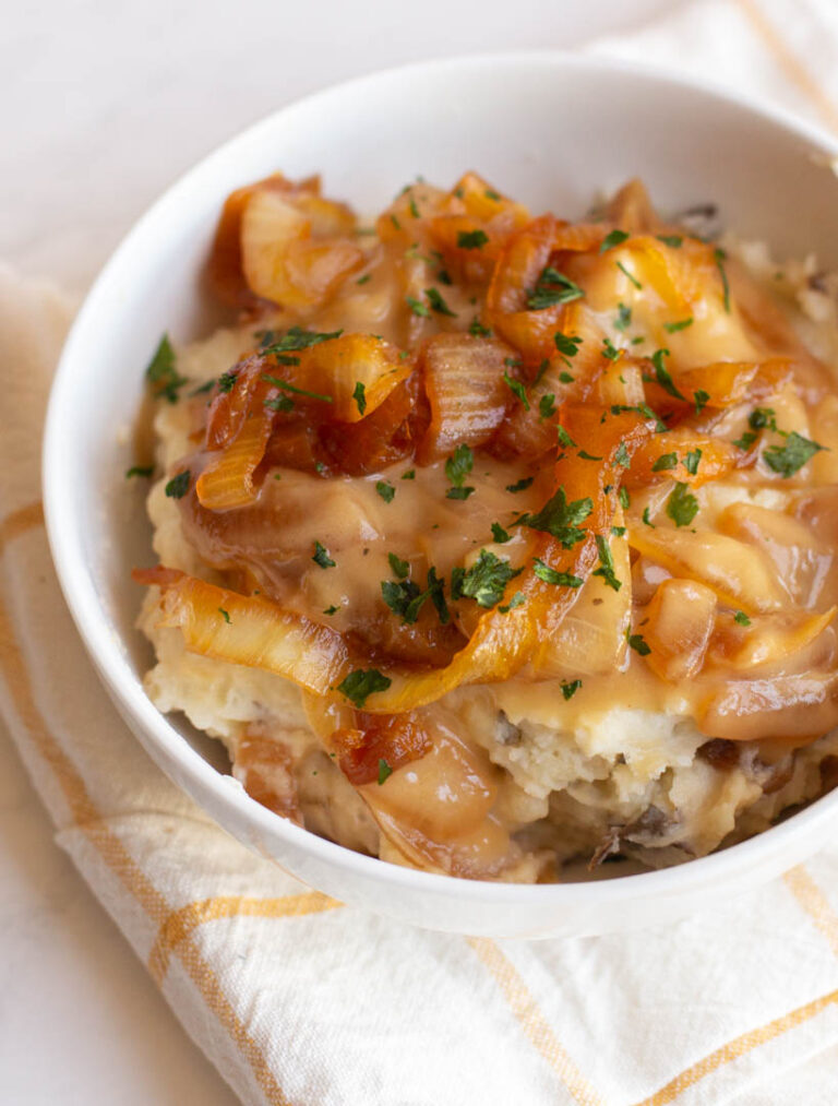 Instant Pot Caramelized Onion Mashed Potatoes Away From the Box