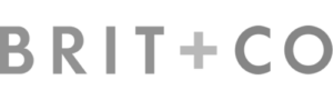 brit + co logo in greyscale